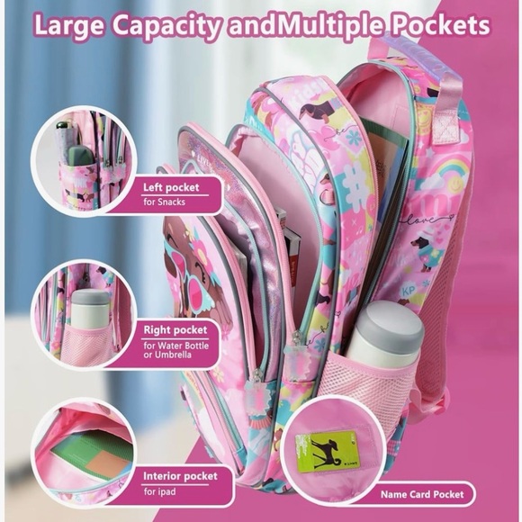 Pink Dog Design Backpack - Picture 3 of 3